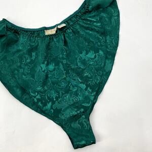 Victoria's Secret  gold label green satin shorts